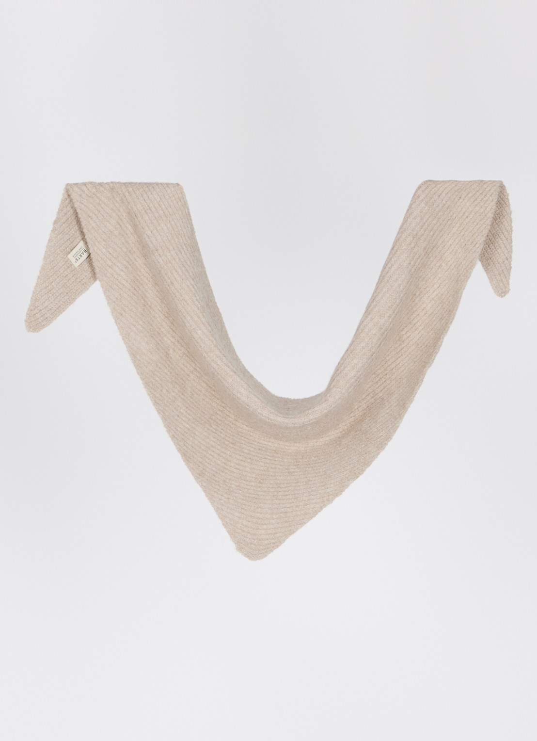Barts Neolana ribgebreide sjaal 103 x 39 cm - detail 2 beige