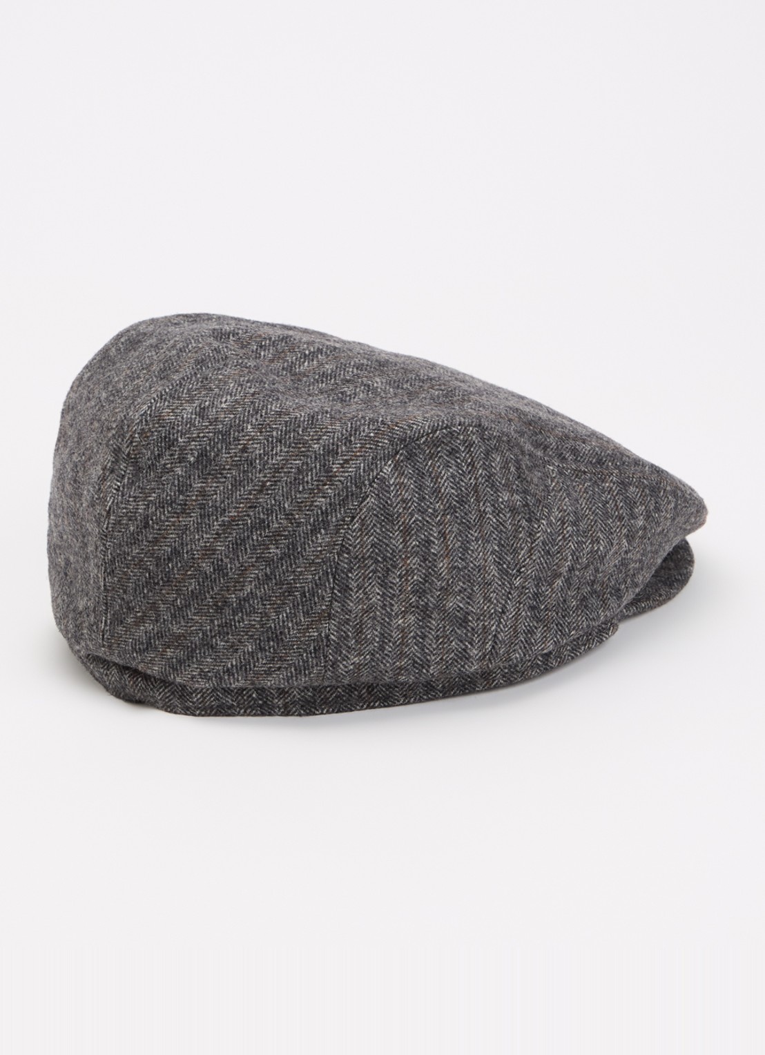 Barts Oslo flat cap in wolblend - detail 2 grijs