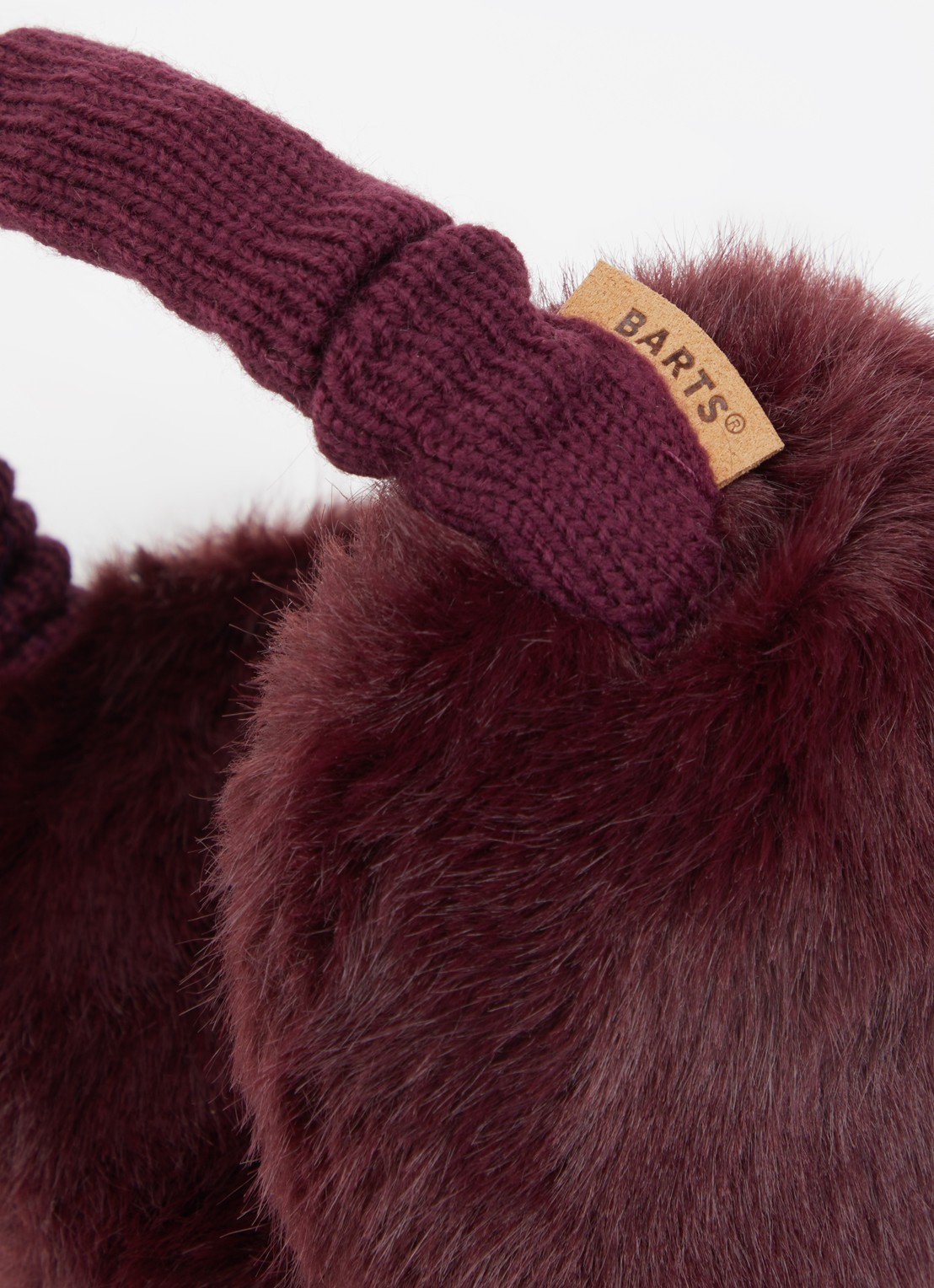 Barts Plush oorwarmers van imitatiebont  - detail paars