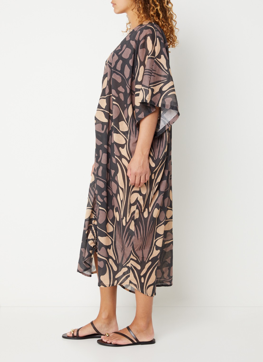 Barts Rochau kaftan met print - voorkant 3 zwart