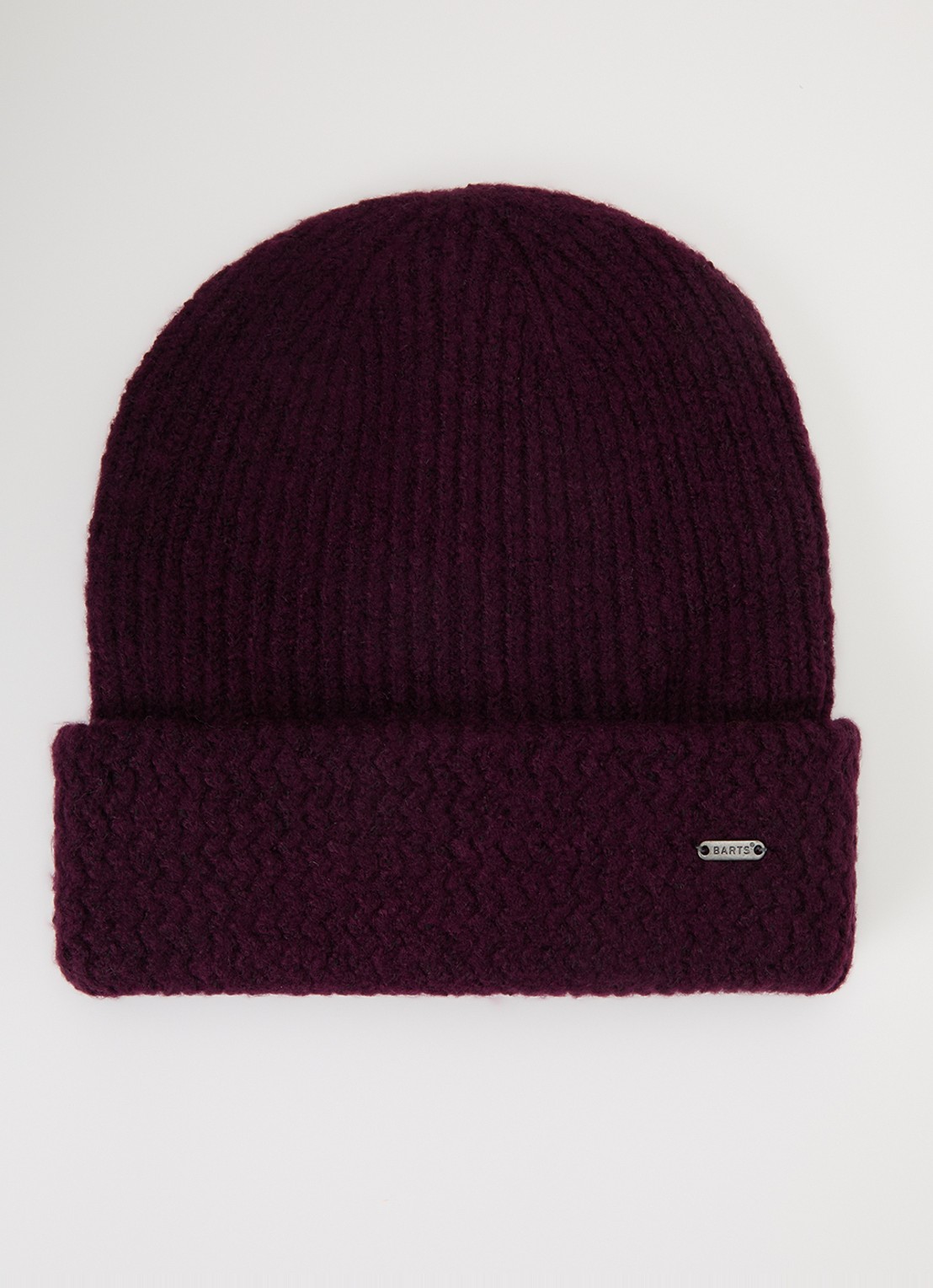 Barts Shea muts met logo - voorkant aubergine