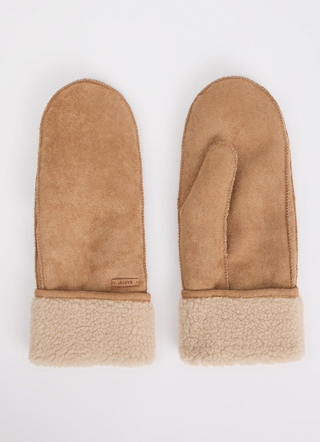 Barts Yokam wanten van imitatiesuède met details van teddy - voorkant beige