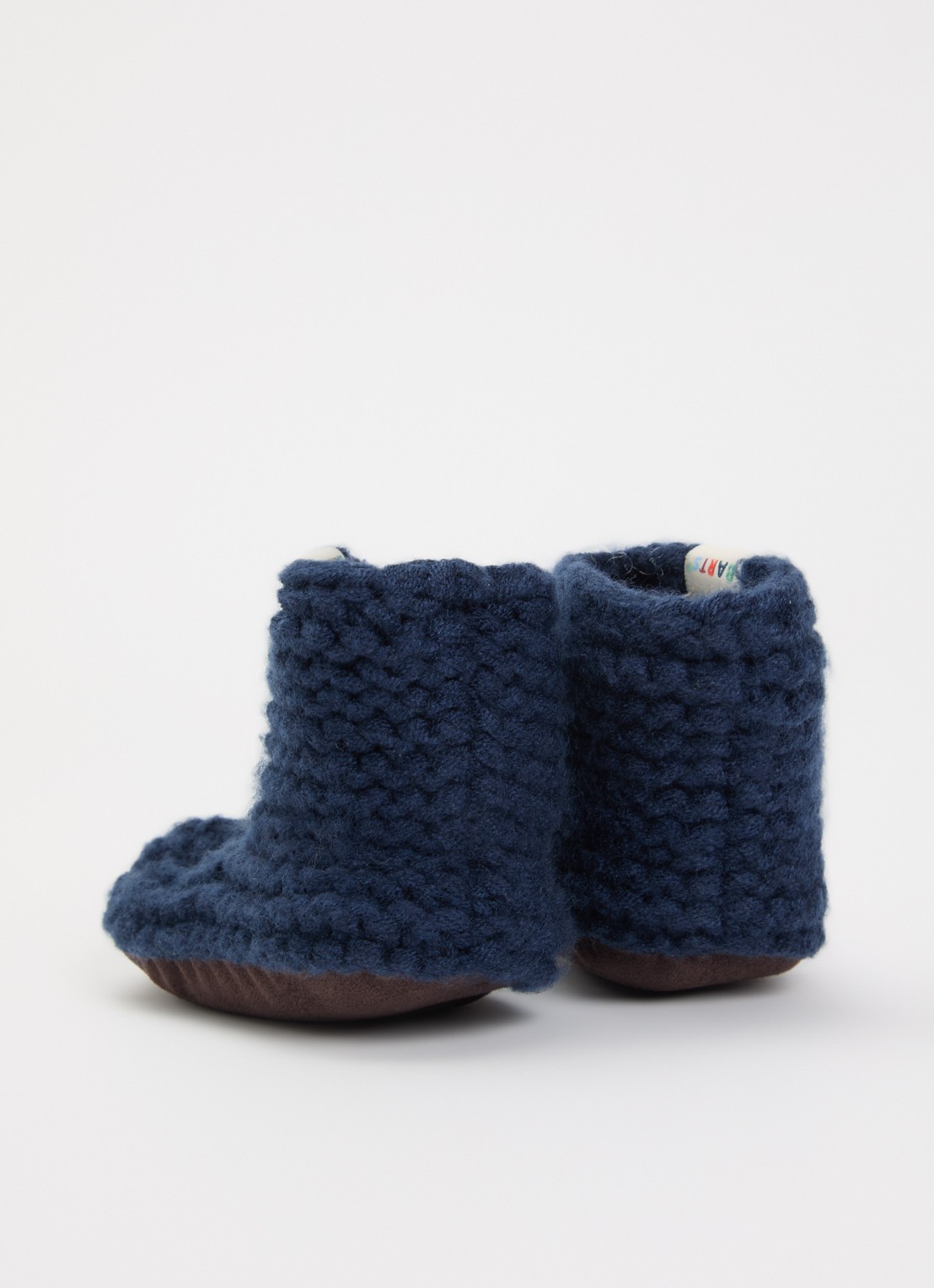 Barts Yumasi grofgebreide babyslofjes  - achterkant donkerblauw