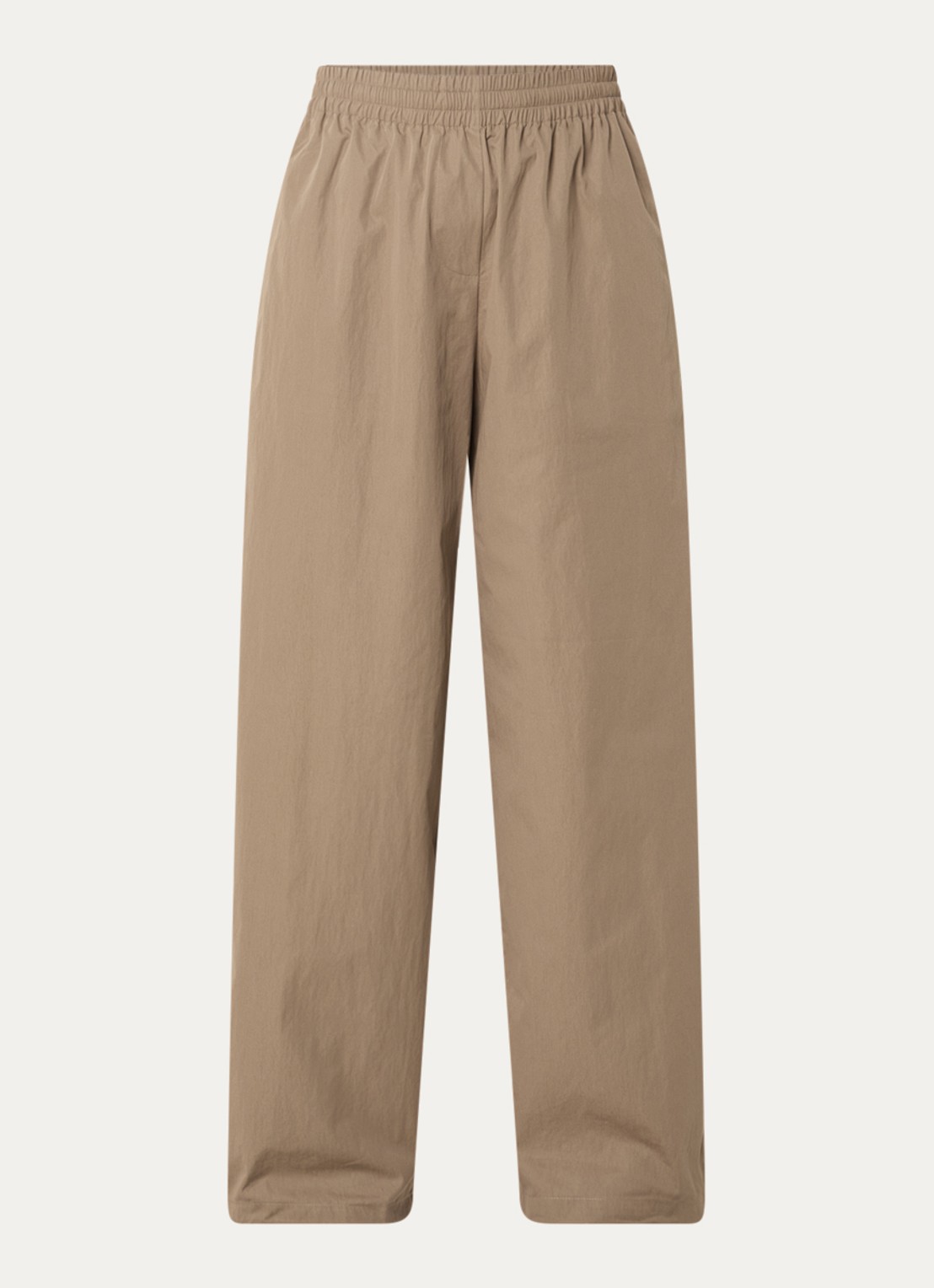 Baum und Pferdgarten High waist wide fit broek met steekzakken - voorkant camel