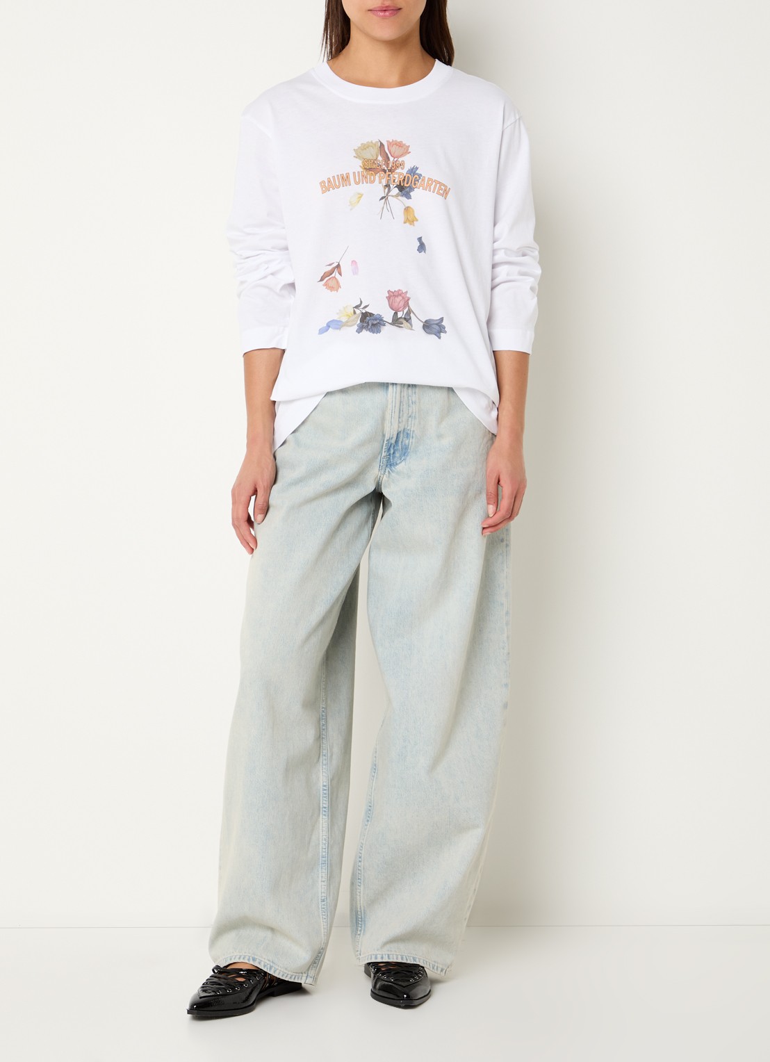 Baum und Pferdgarten Jeevona longsleeve met print - voorkant 2 wit