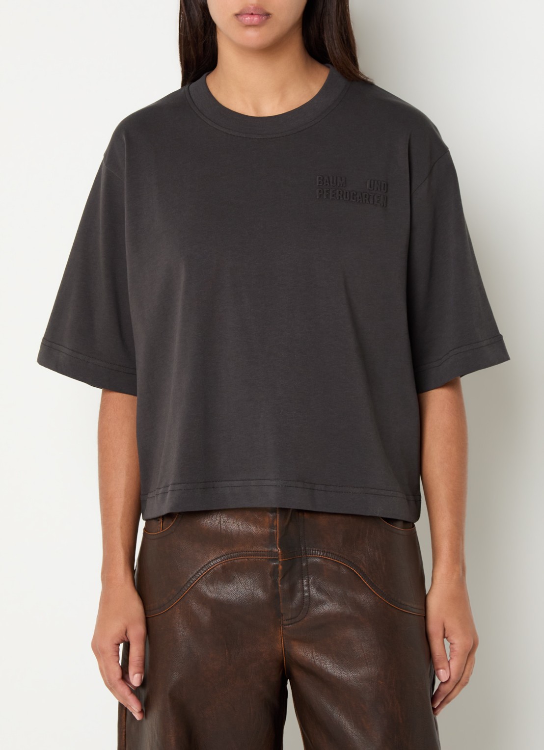 Baum und Pferdgarten Jeevona T-shirt met logo - detail 2 antraciet