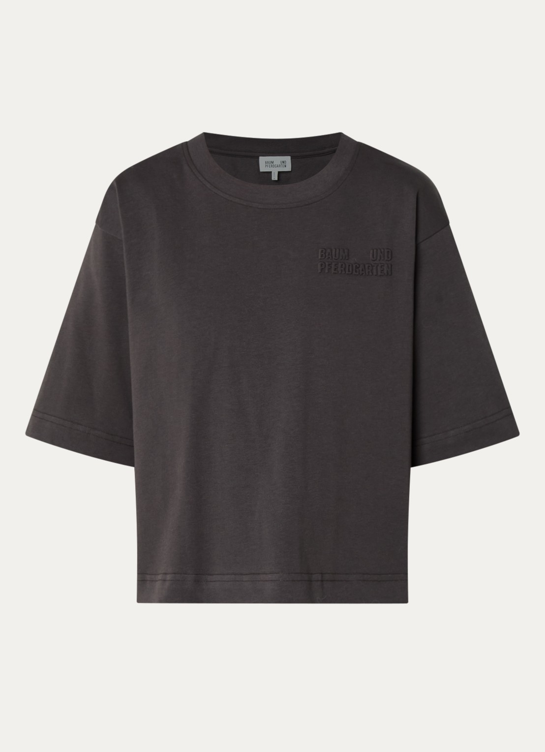Baum und Pferdgarten Jeevona T-shirt met logo - voorkant 3 antraciet