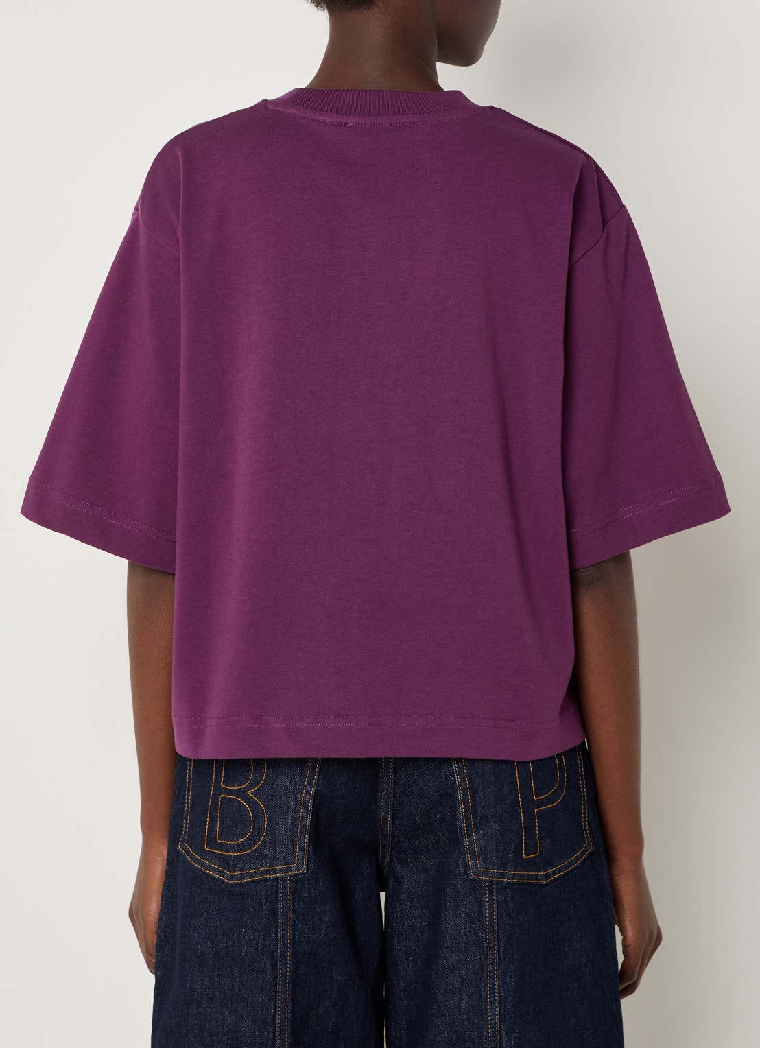 Baum und Pferdgarten Jiana T-shirt met 3D logoprint - achterkant paars
