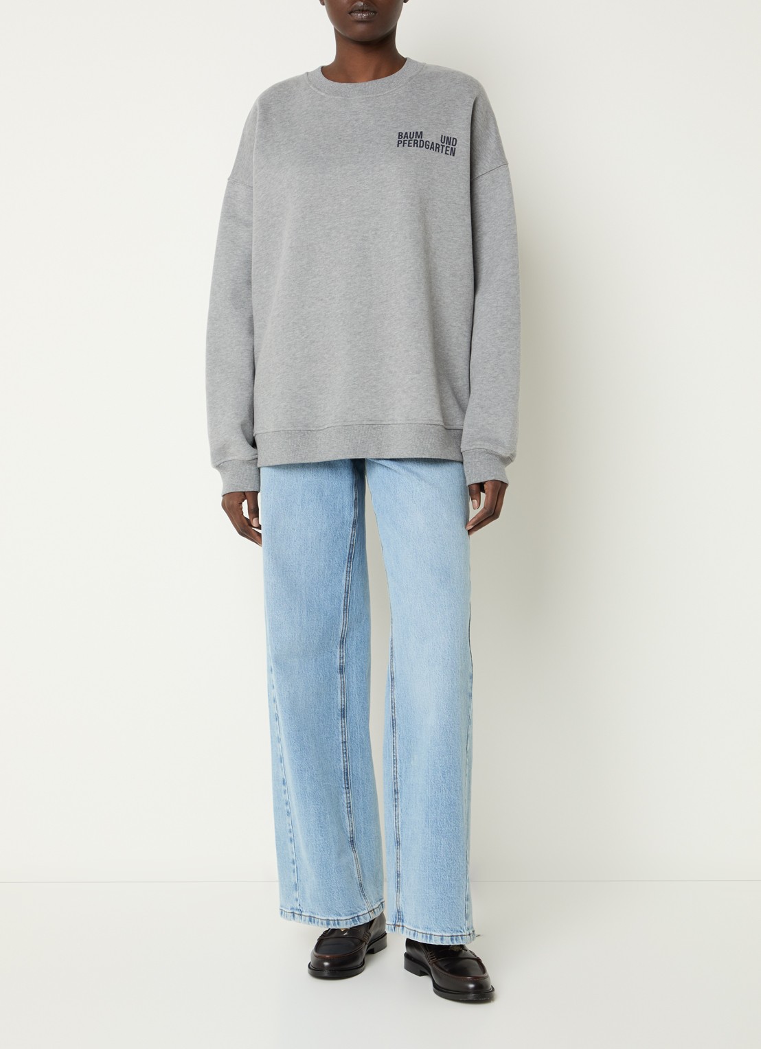 Baum und Pferdgarten Julle sweater grijs - voorkant 2 grijsmele