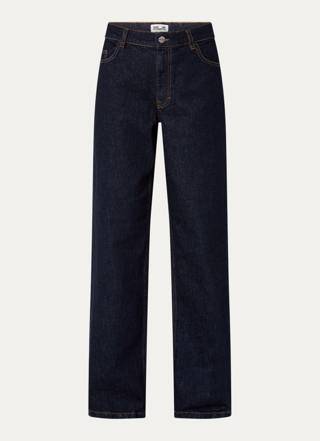 Baum und Pferdgarten No 02 high waist wide leg jeans met donkere wassing - voorkant 4 indigo