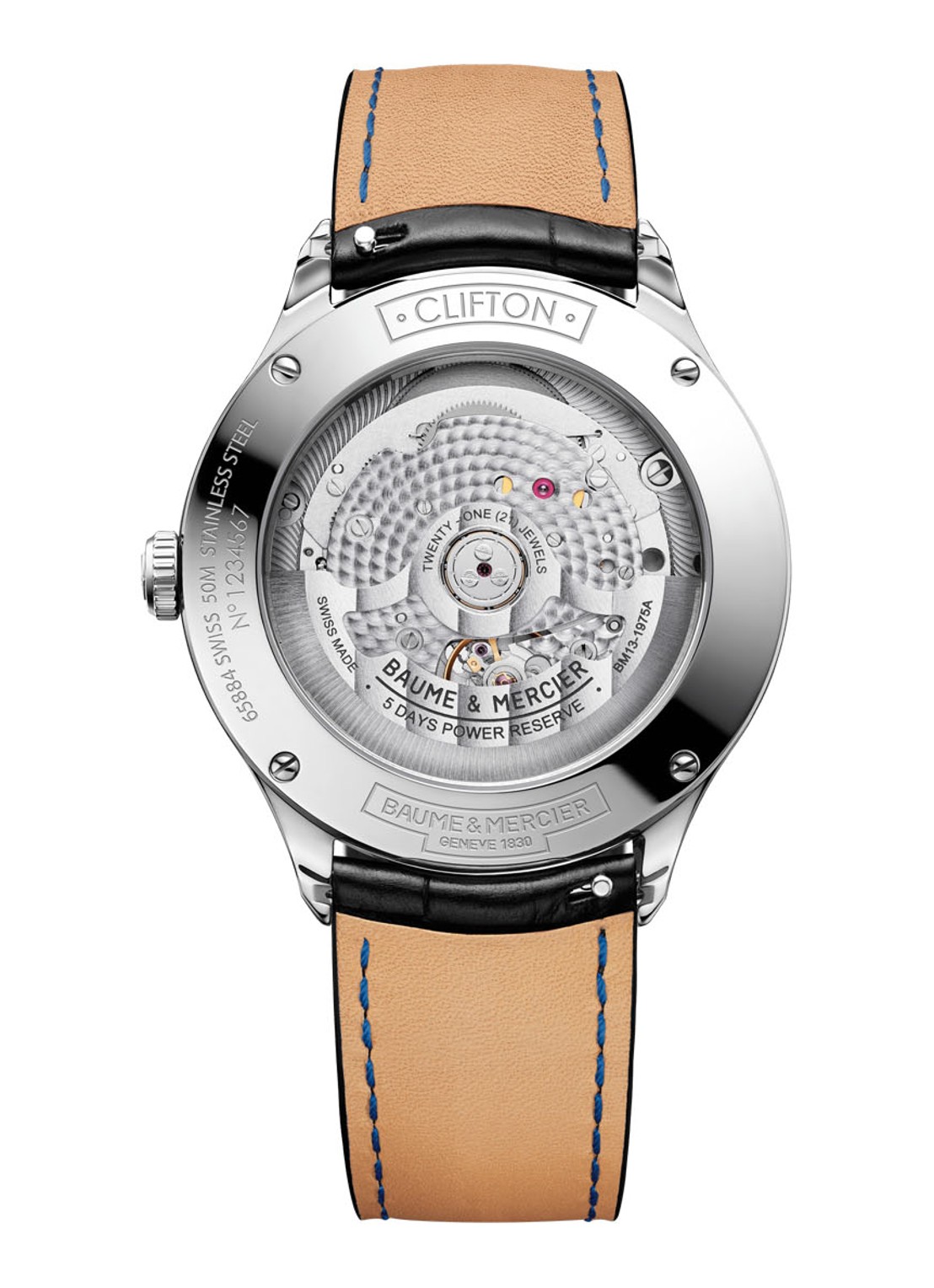 Baume & Mercier Clifton Baumatic horloge M0A10595 - detail 3 zilver