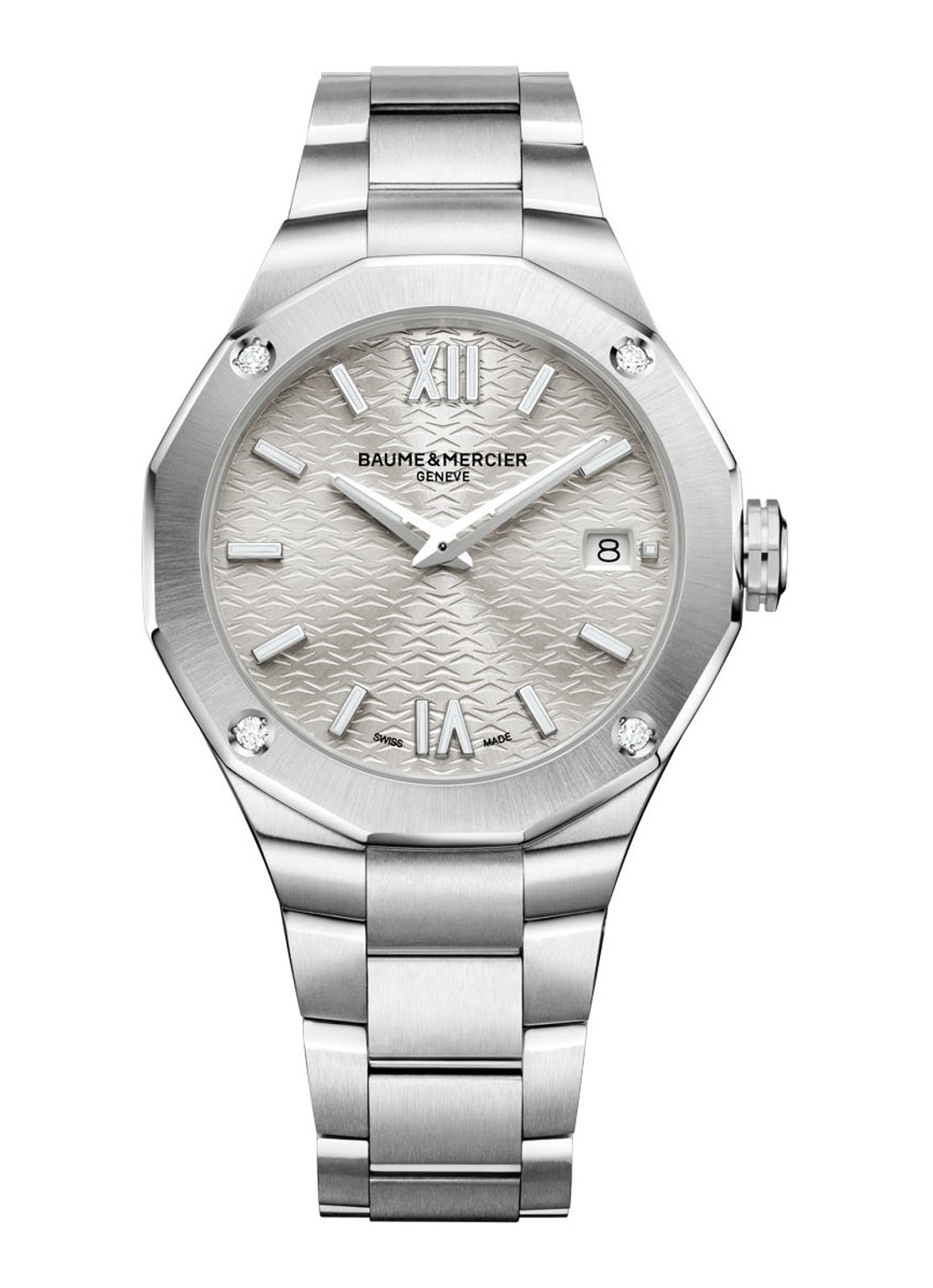 Baume & Mercier Riviera horloge M0A10614 - voorkant zilver