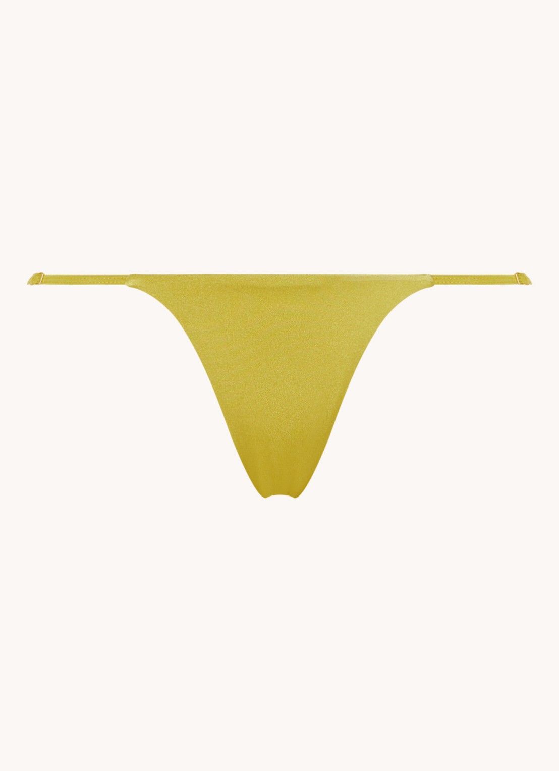 Bayu The Label Lo brazilian bikinislip met glanzende finish - voorkant 2 mosgroen