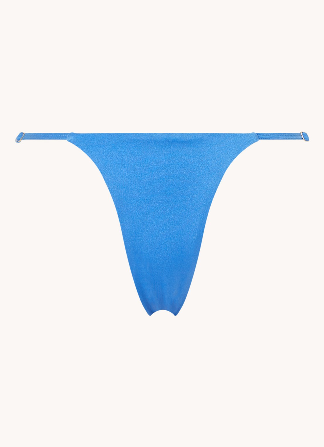 Bayu The Label Lo brazilian bikinislip met glanzende finish - voorkant 2 blauw