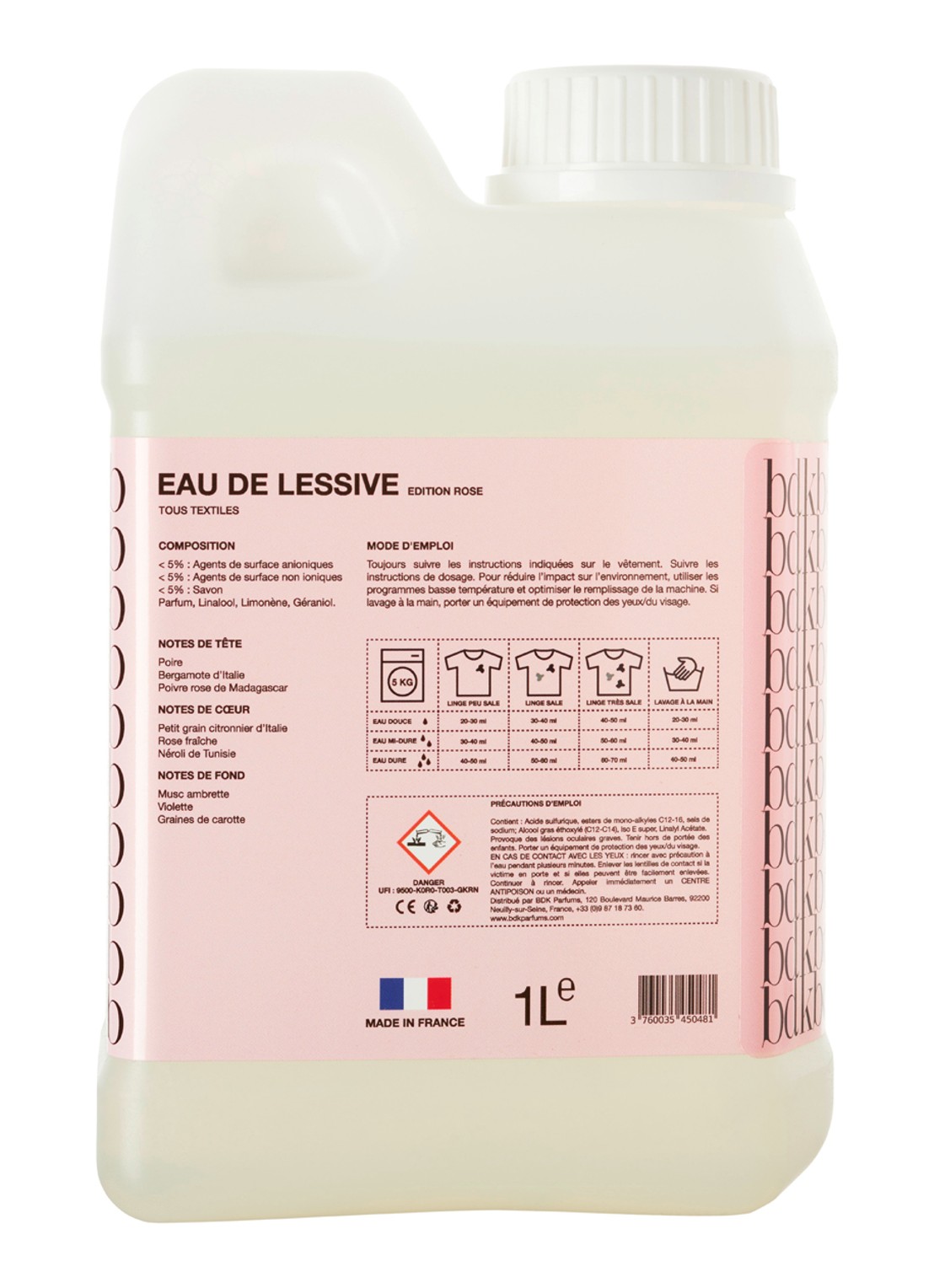 BDK Parfums Eau de Lessive - wasmiddel - achterkant 5 edition rose