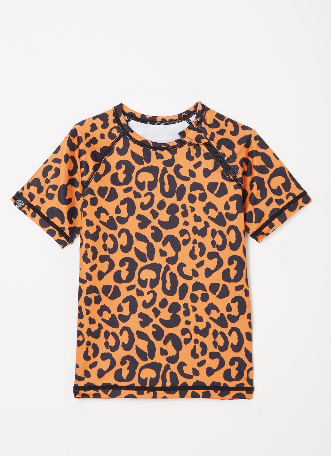 Beach & Bandits Coco Leopard zwemtop met UV-bescherming - voorkant oranjebruin