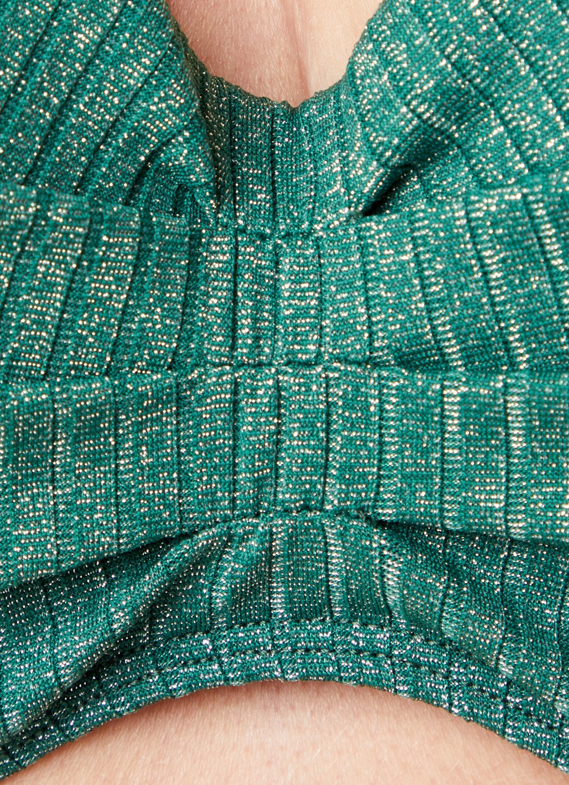 Beachlife Bandeau bikinitop met lurex - detail 10 donkergroen