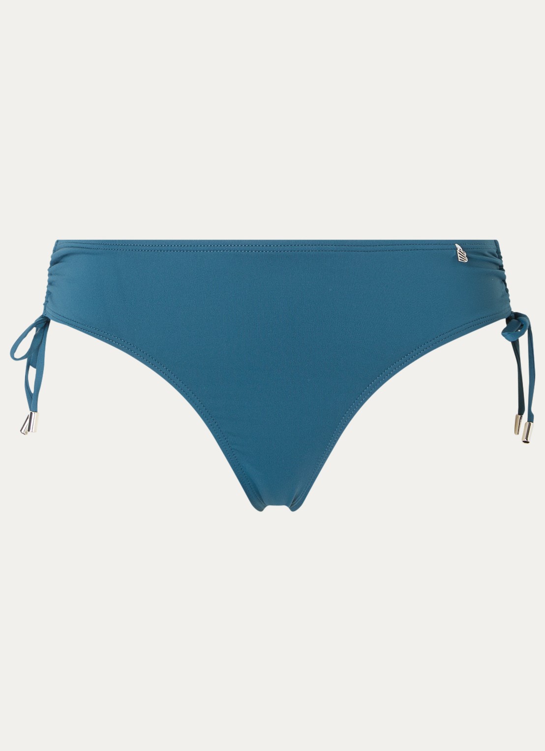 Beachlife Bikinislip met gestrikt detail - voorkant petrol