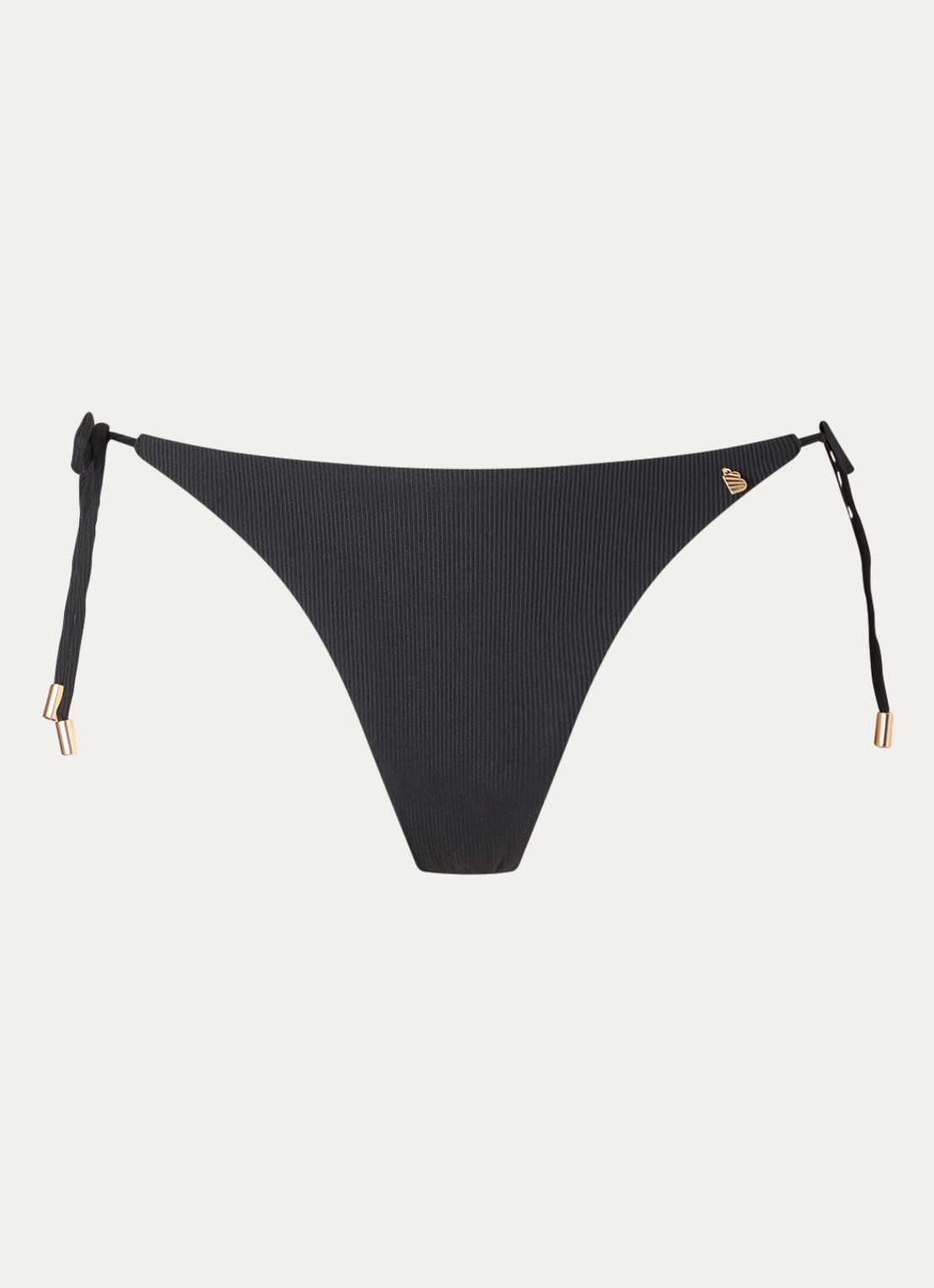 Beachlife Bikinislip met structuur - voorkant 2 zwart