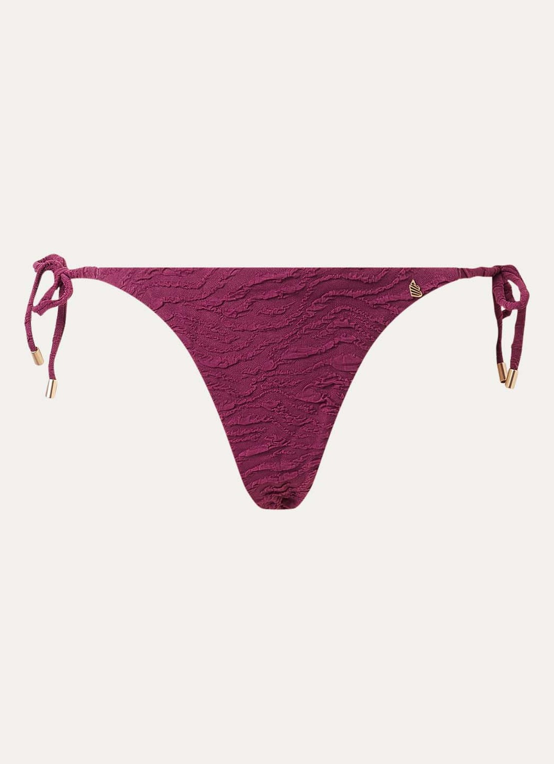 Beachlife Bright Plum bikinislip met structuur - voorkant 2 paars