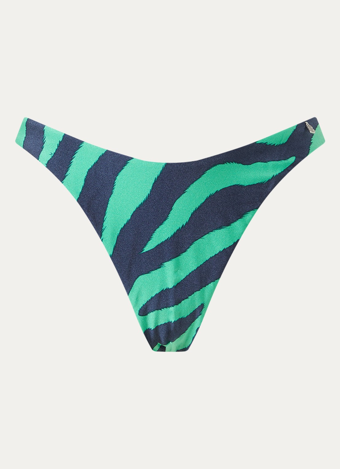 Beachlife Green Tiger high waisted bikinislip - voorkant 4 groen