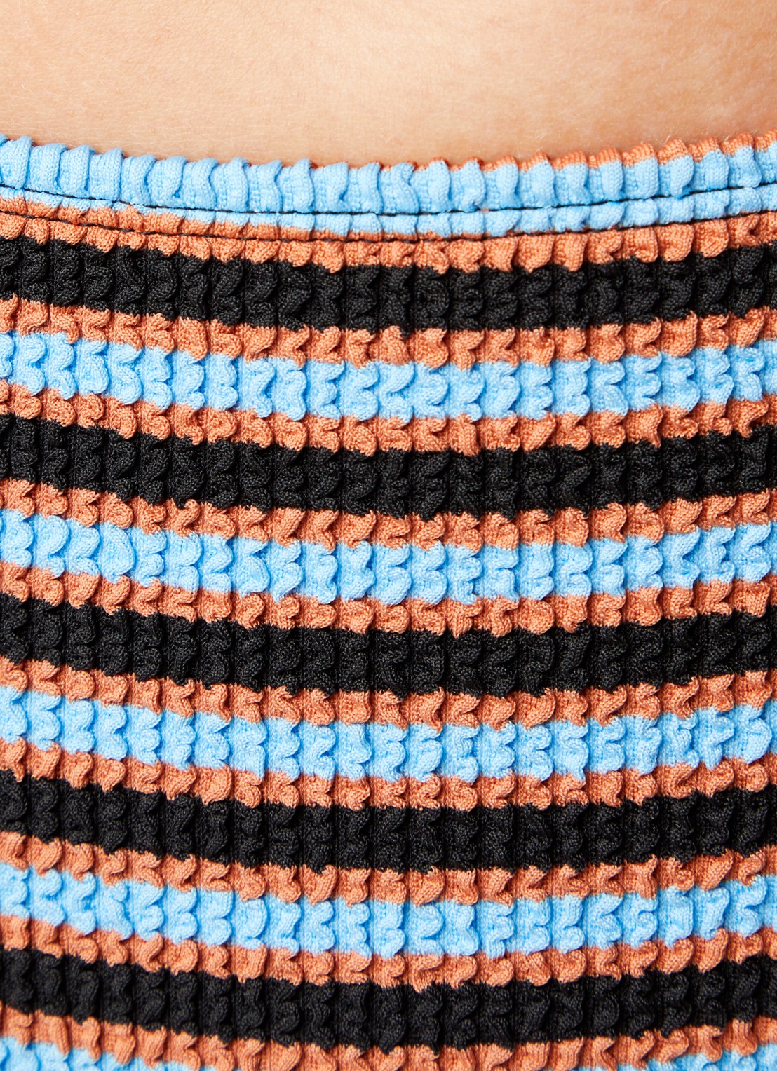 Beachlife High waisted bikinislip met streepprint - detail 2 lichtblauw
