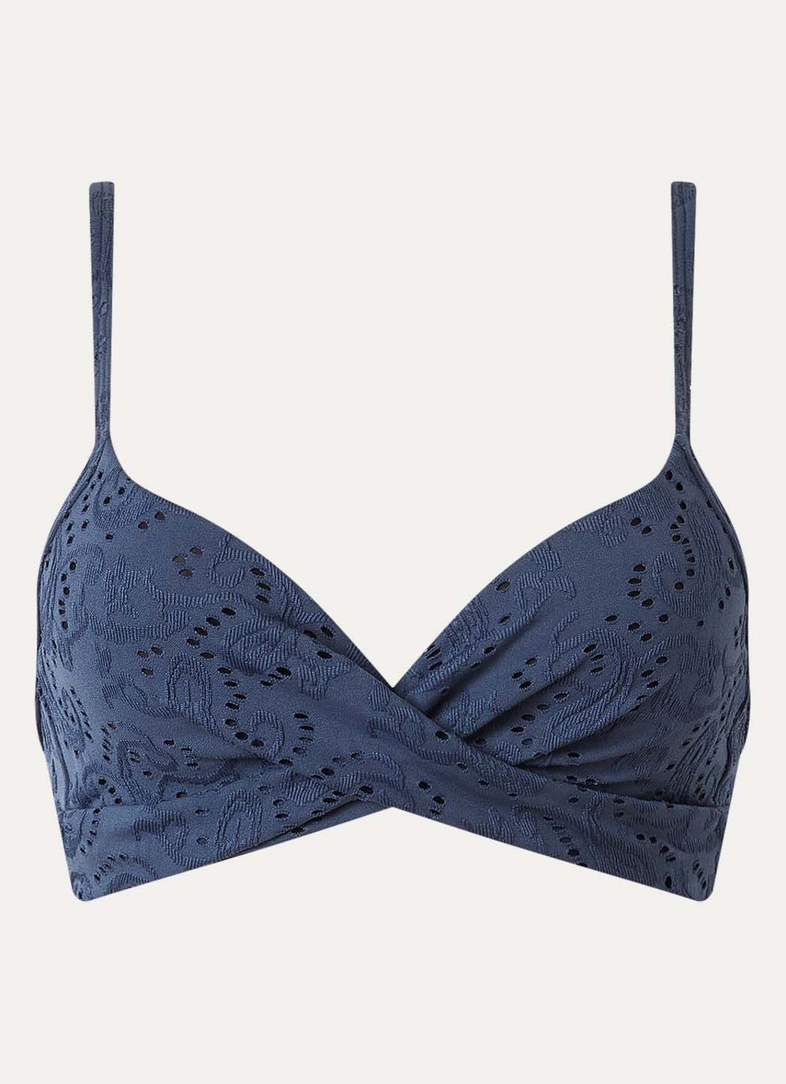 Beachlife Nightsky voorgevormde bikinitop met borduring - voorkant 2 indigo
