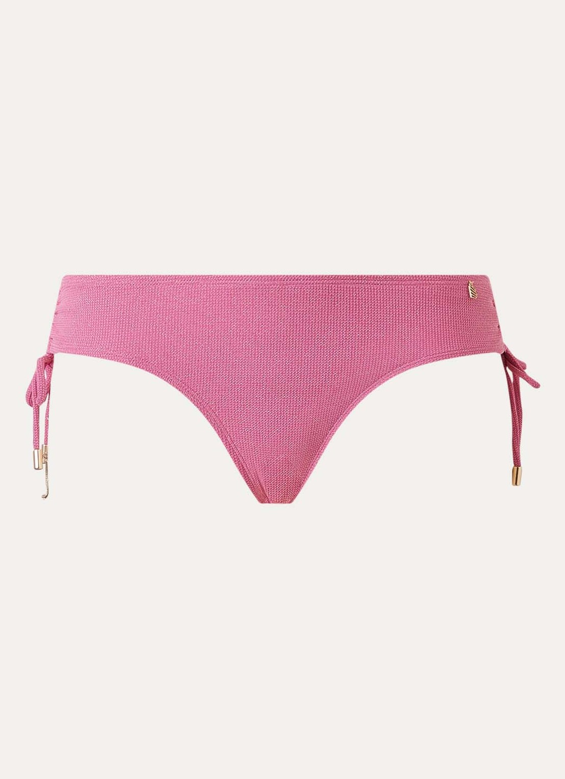 Beachlife Pink Shimmer bikinislip met lurex - voorkant 3 roze
