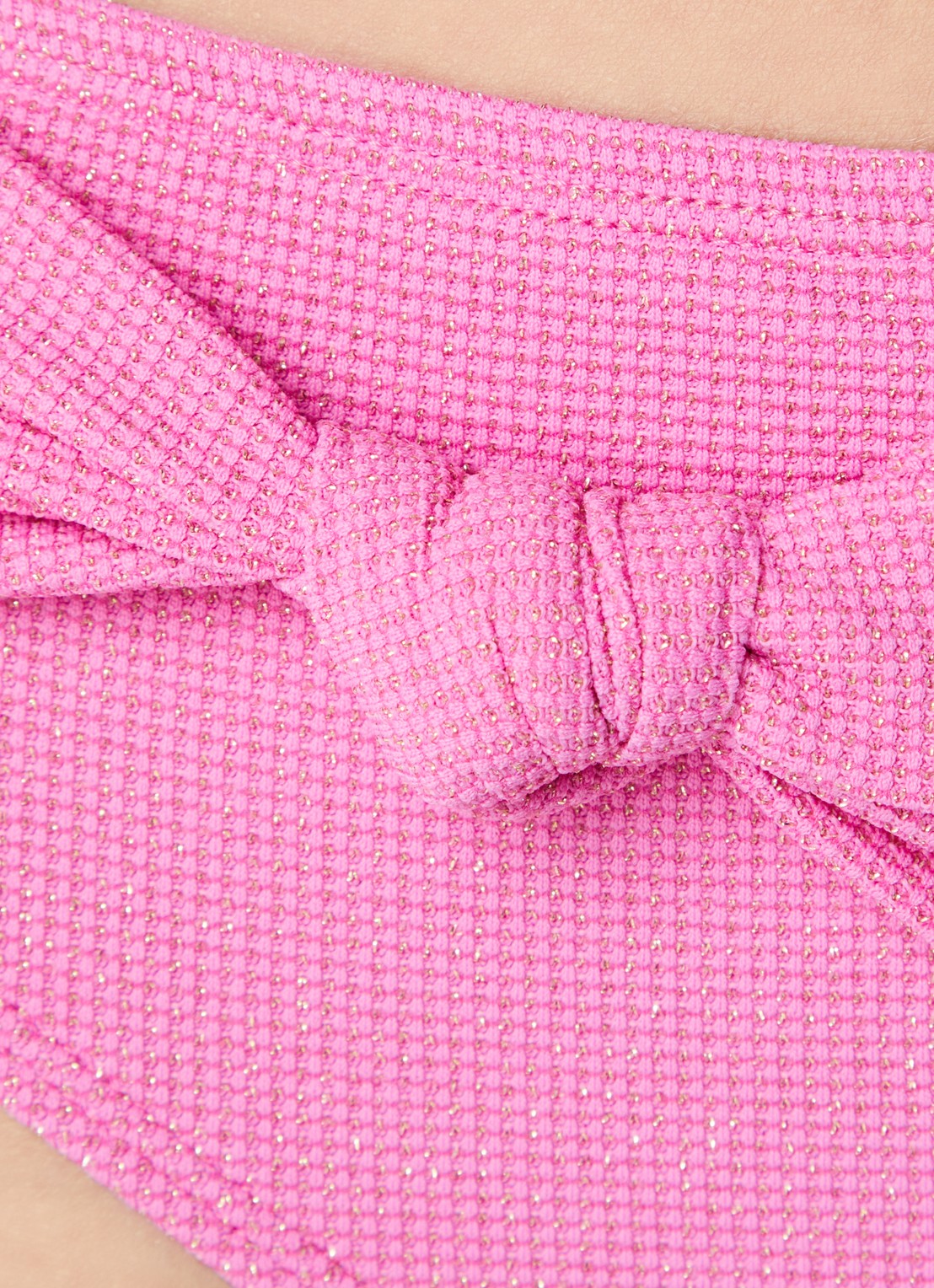Beachlife Pink Shimmer hipster bikinislip met lurex - detail 5 lichtroze
