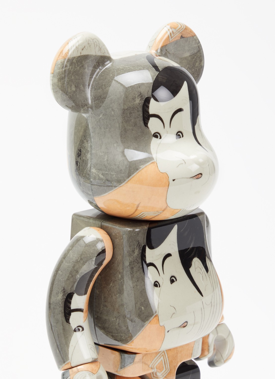 Bearbrick Bearbrick 100% & 400% Boston Museum Toshusai Sharaku set van 2 - voorkant 2 multicolor
