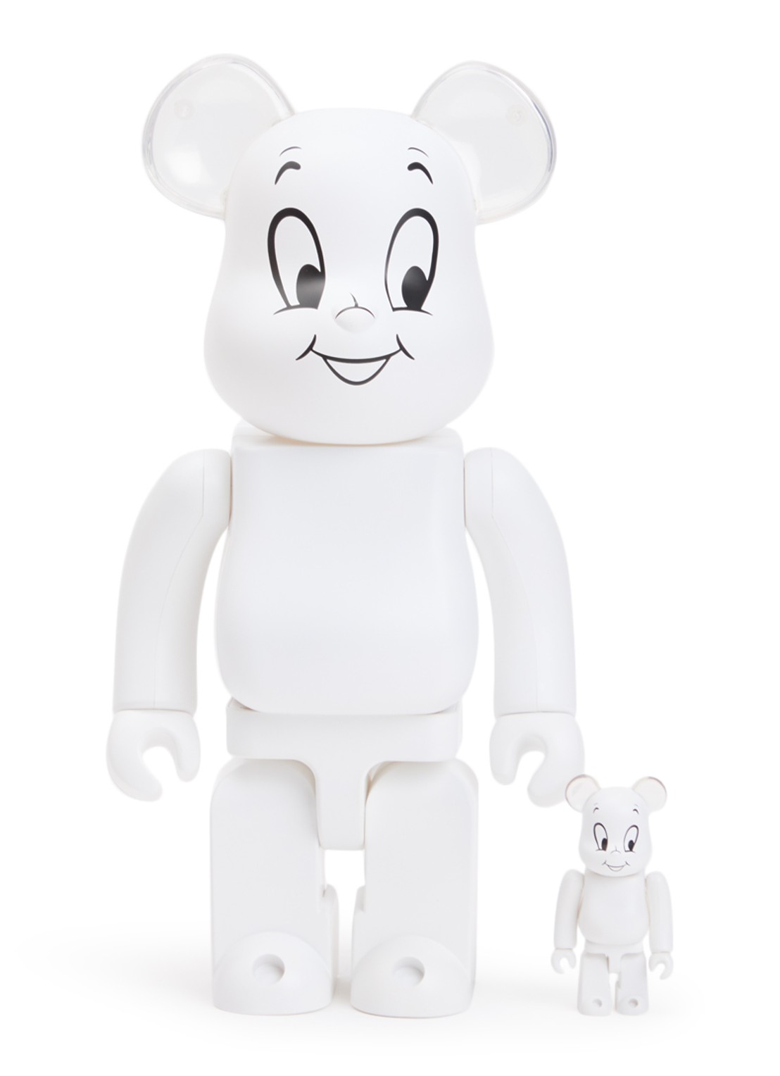 Bearbrick Bearbrick 100% & 400% Casper The Friendly Ghost set van 2 - voorkant wit