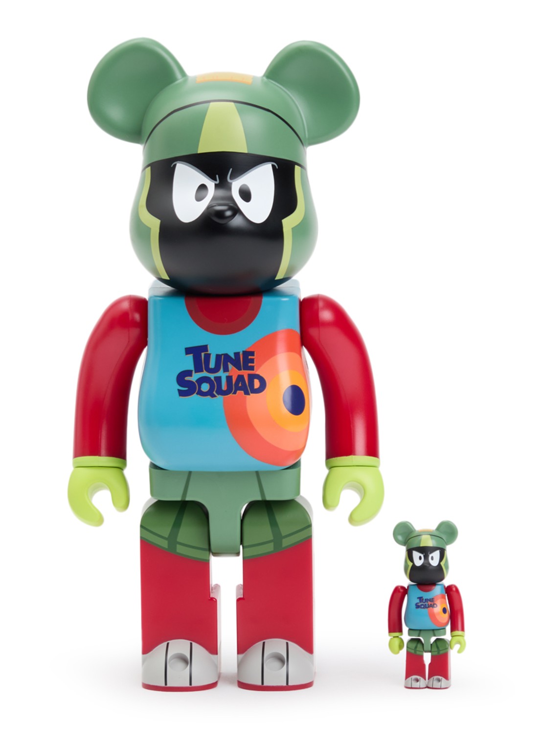 Bearbrick Bearbrick 100% & 400% Space Jam Marvin The Martian set van 2 - voorkant rood