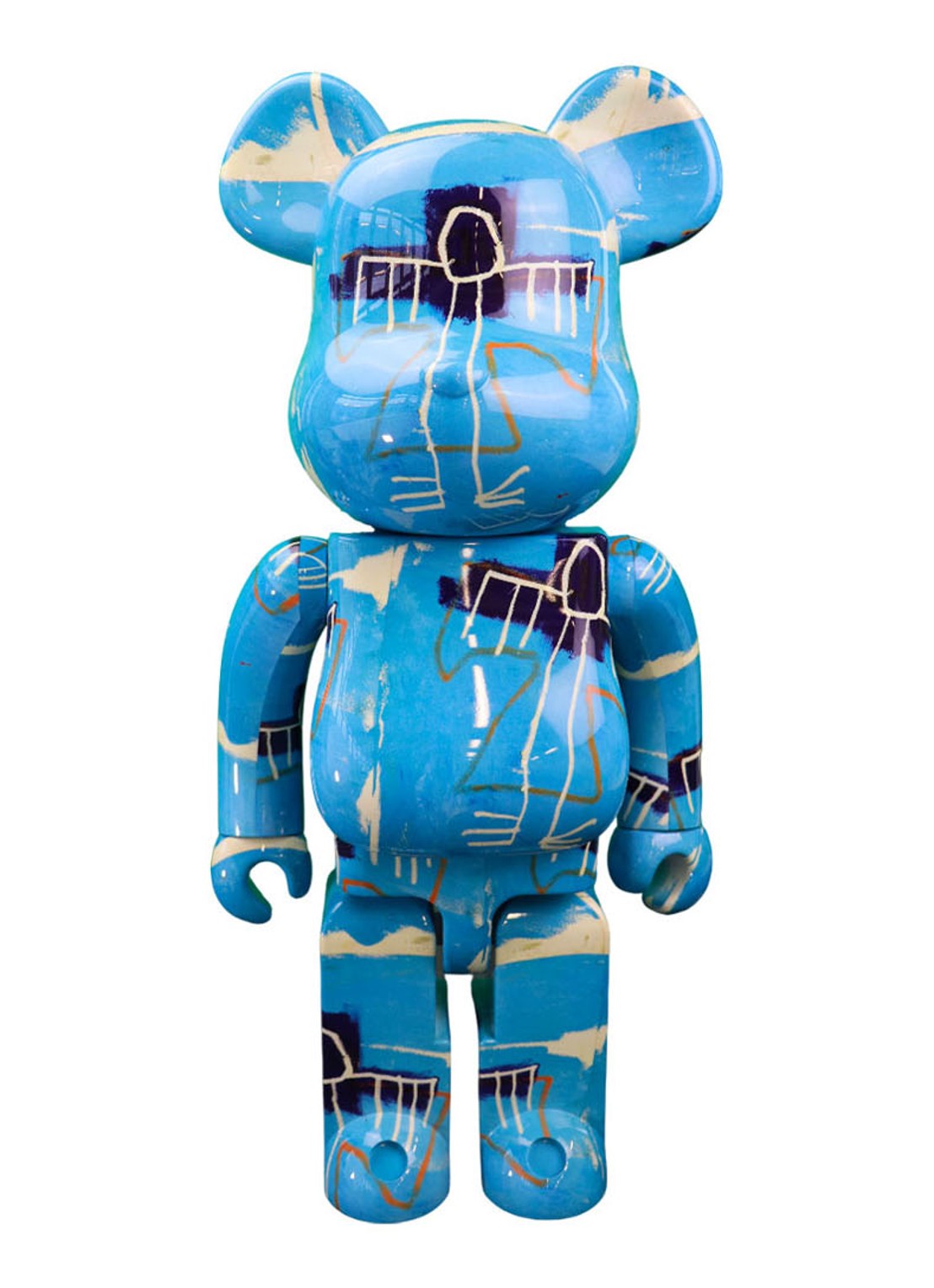 Bearbrick Bearbrick 1000% JM Basquiat #9 72 cm - voorkant 3 multicolor
