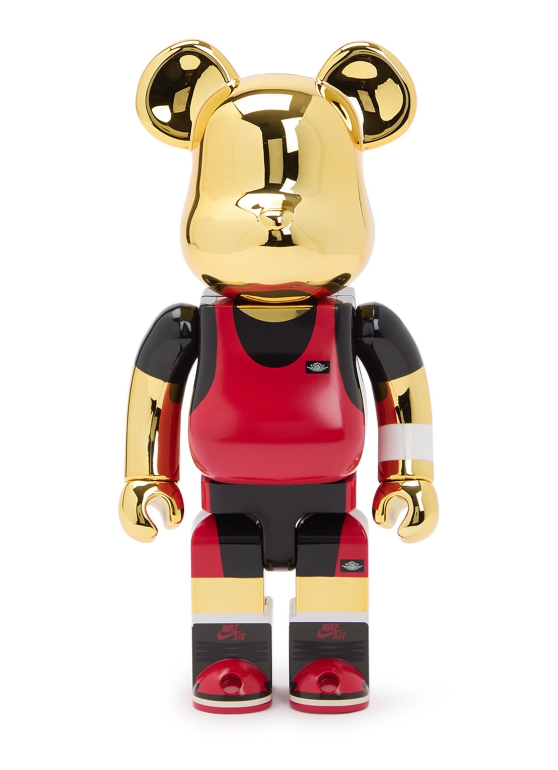 Bearbrick Bearbrick 400% Michael Jordan 1985 Air Jordan 27 cm  - voorkant goud