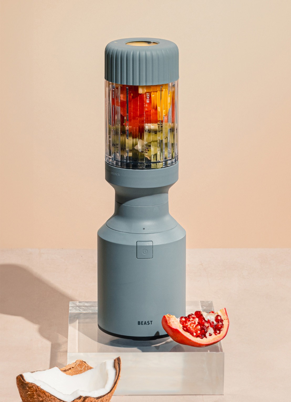 Beast Beast Mighty 850 Plus blender 0,64 liter B85MH-BL-EU - voorkant 7 lichtgrijs