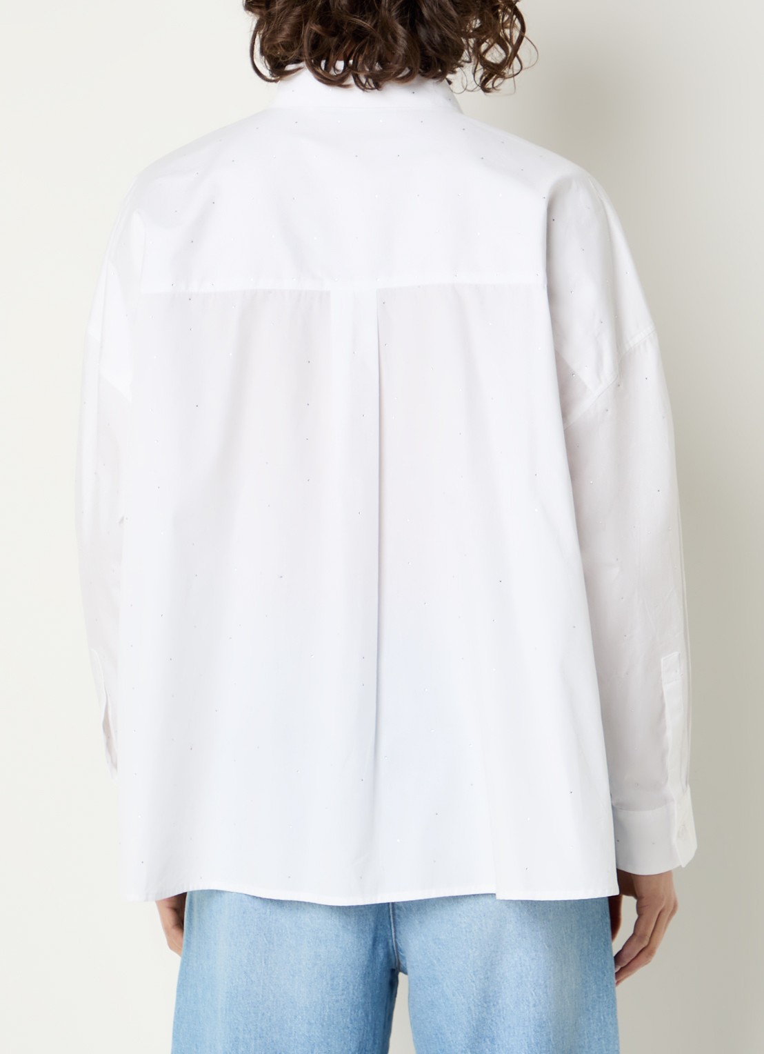 Beaumont Amal blouse met strass - achterkant wit