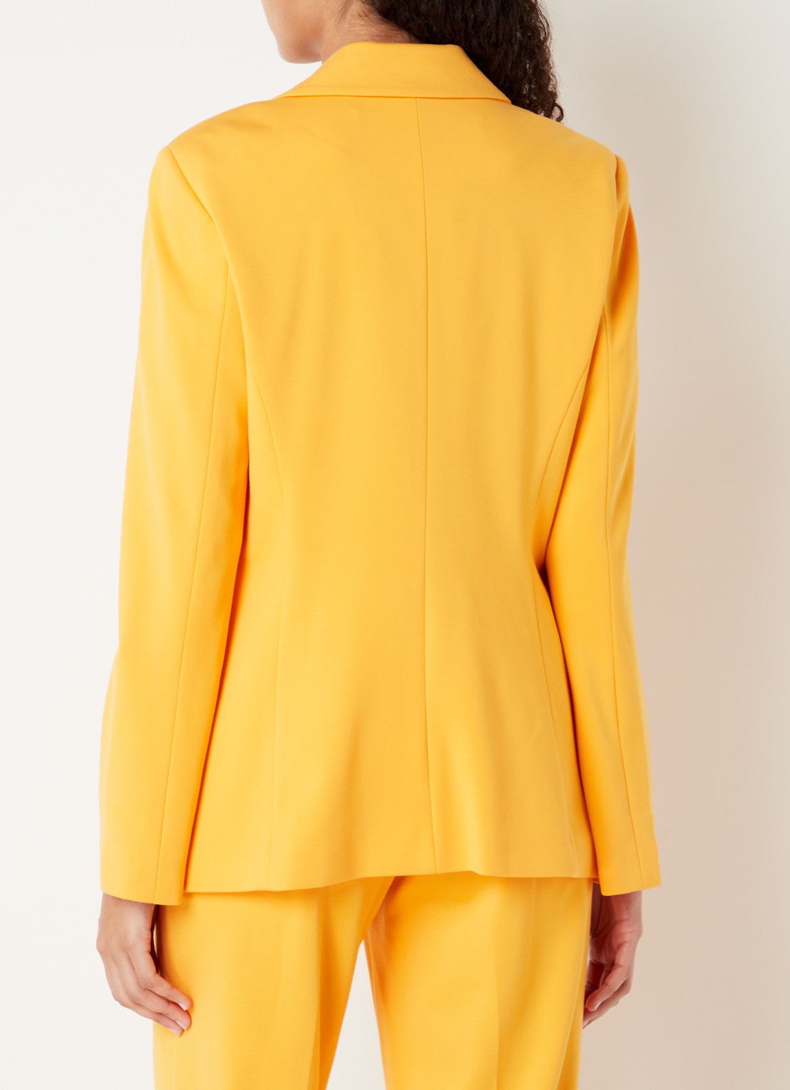 Beaumont Blazer van jersey met structuur en klepzakken - achterkant 3 oranje