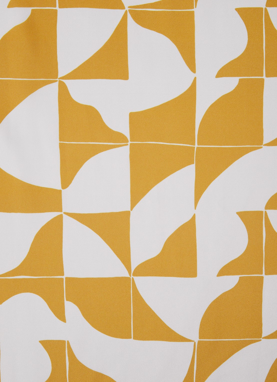Beaumont Breezy midi blousejurk met strikceintuur en print - detail 2 mosterd
