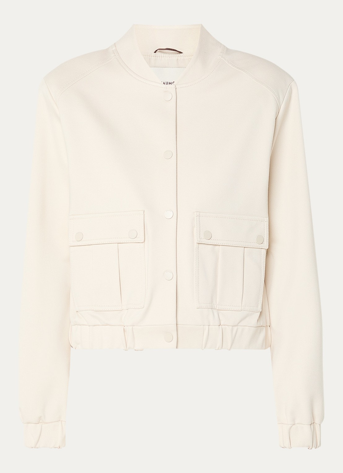 Beaumont Esther jack met lurex en opgestikte zakken - voorkant 3 creme
