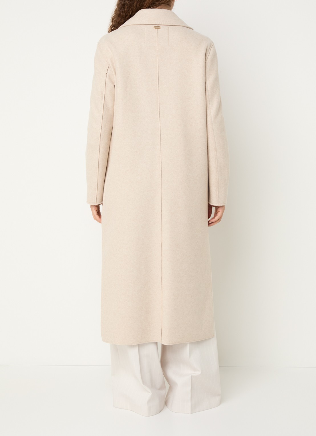 Beaumont Gisela mantel in wolblend met zijsplitten - achterkant 4 camel