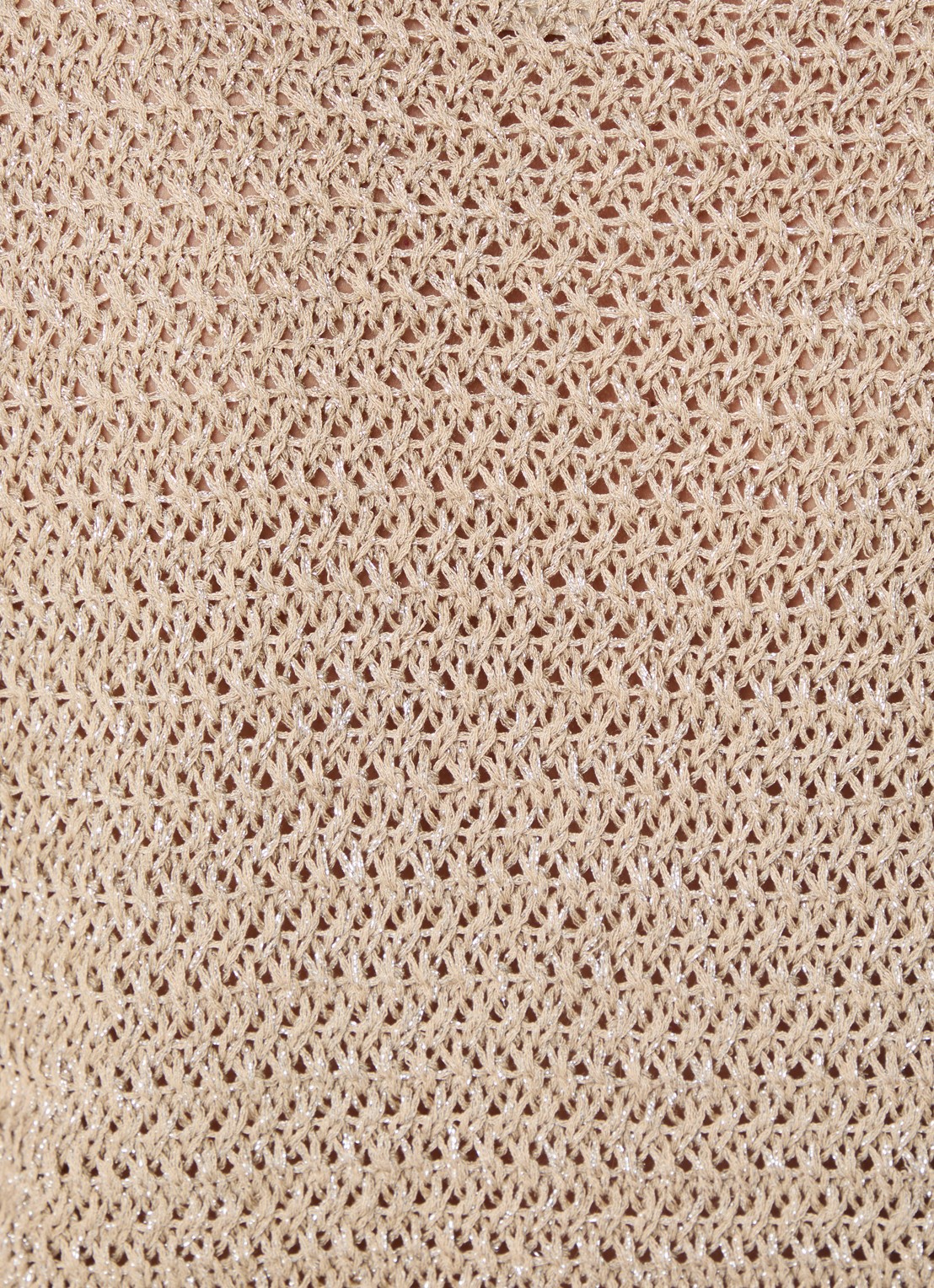 Beaumont Hearty grofgebreide top met lurex - detail 5 lichtbruin