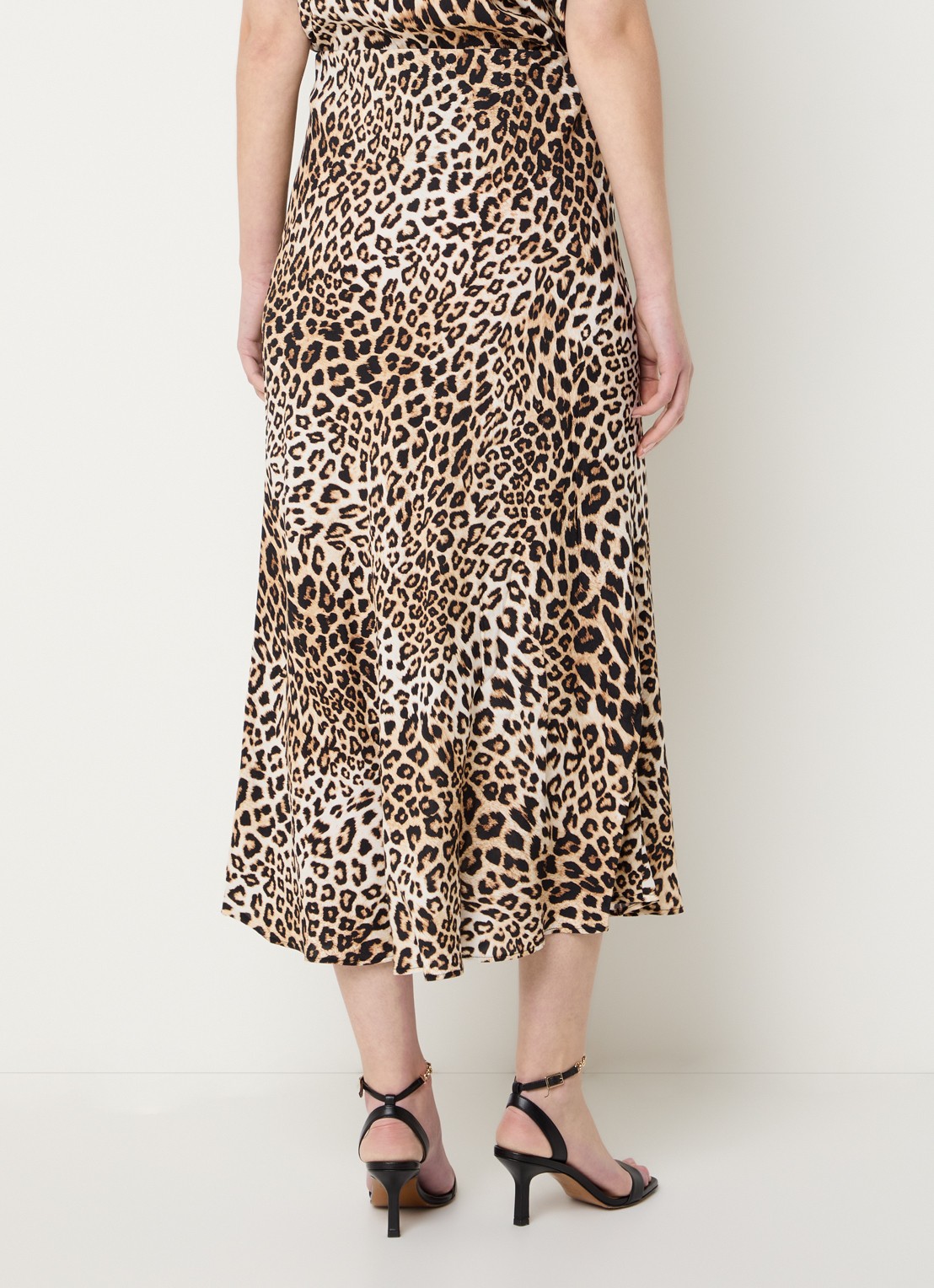 Beaumont Lonneke midi rok met stretch - achterkant 4 beige