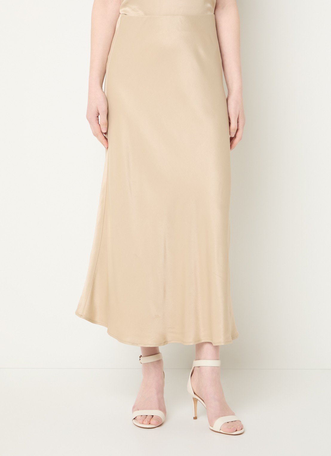 Beaumont Lonneke midi rok met stretch - detail 4 lichtbruin