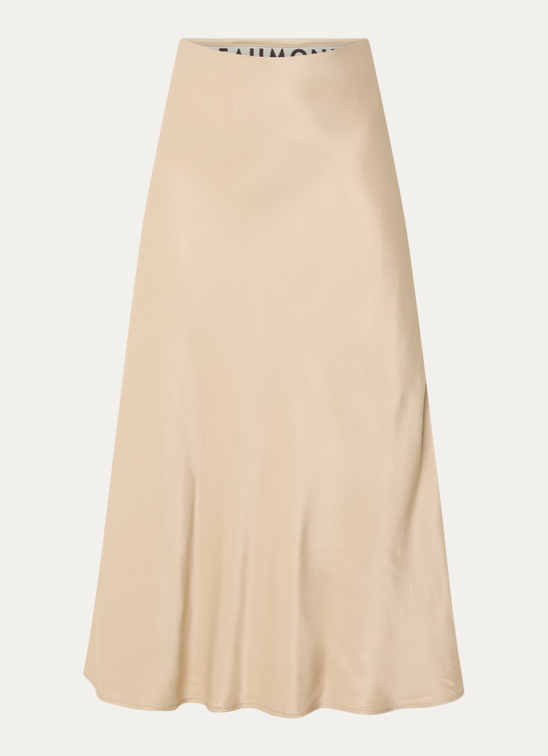 Beaumont Lonneke midi rok met stretch - voorkant lichtbruin