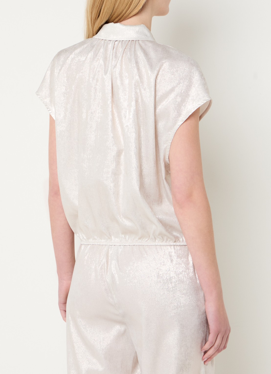 Beaumont Mariska blouse met kraag - achterkant 3 zilver