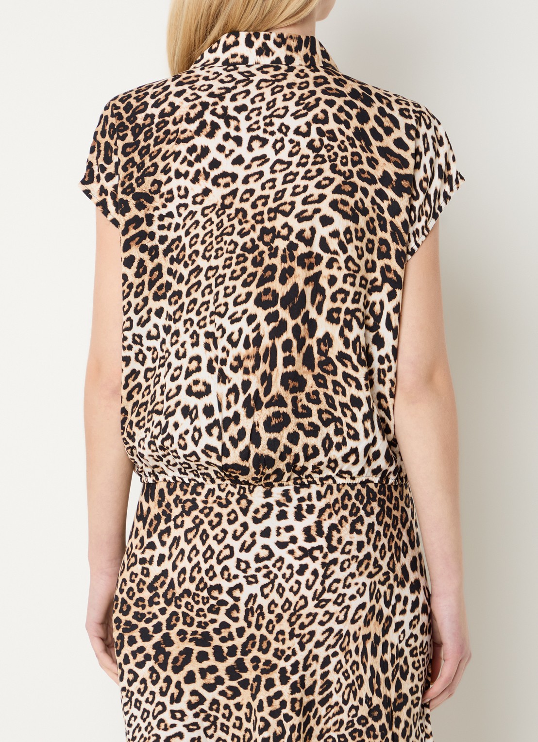 Beaumont Mariska blouse met kraag - achterkant 4 bruin