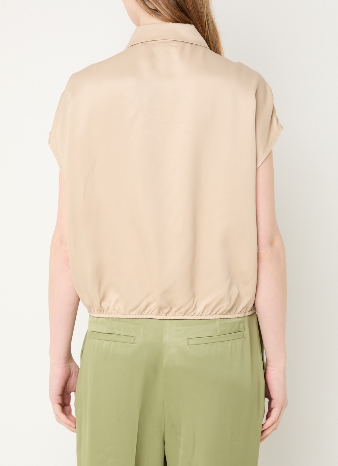 Beaumont Mariska blouse met kraag - achterkant 2 beige