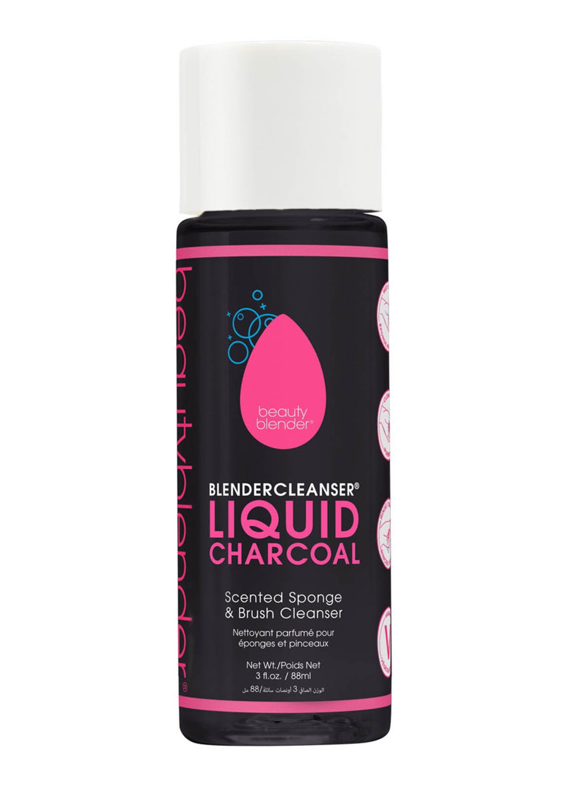 Beautyblender Blendercleanser Liquid Charcoal - make-up spons reiniger - voorkant 4 undefined