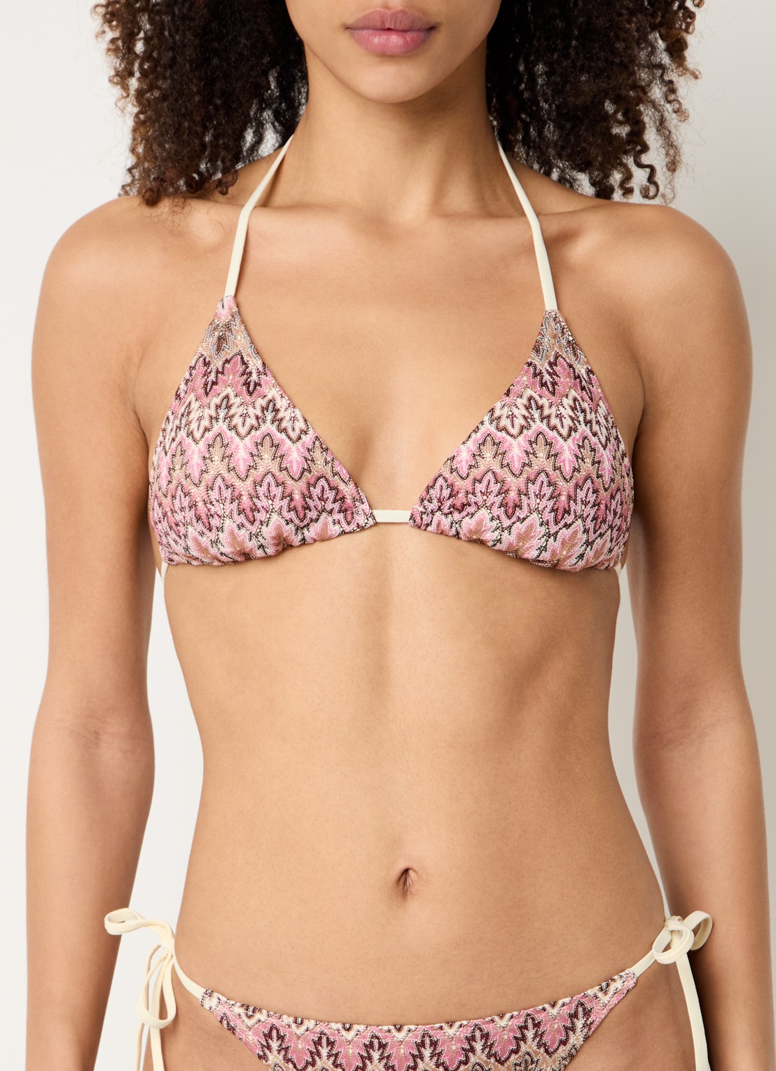 Becksöndergaard Amber Bel triangel bikinitop met uitneembare vulling - detail bruin