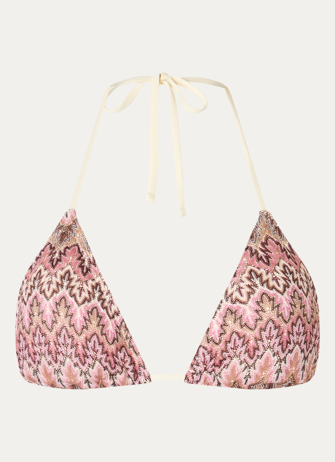 Becksöndergaard Amber Bel triangel bikinitop met uitneembare vulling - voorkant 4 bruin